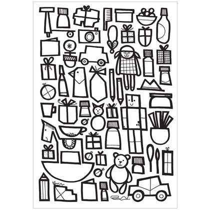 Page from ​Dominika Lipniewska's book 100 Christmas Colouring Book