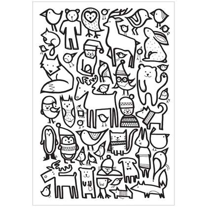 Page from ​Dominika Lipniewska's book 100 Christmas Colouring Book