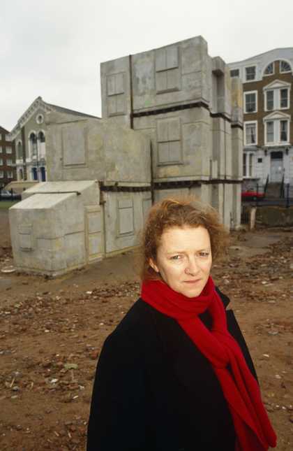 Rachel Whiteread portrait with House