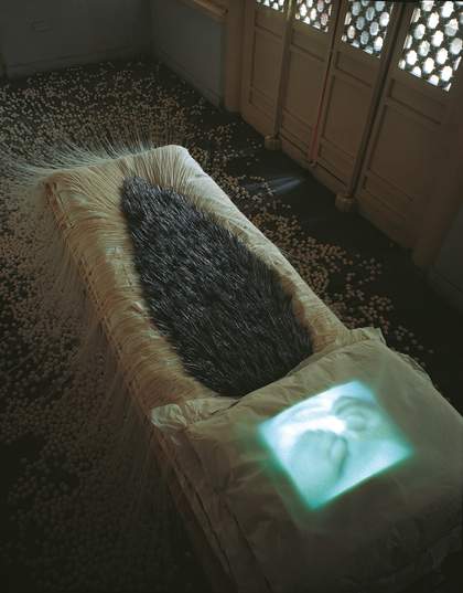 Lin Tianmiao, The Temptation of Saint Teresa 1994