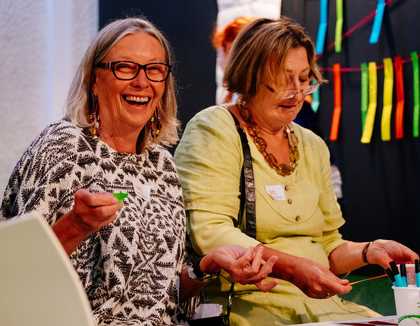 smiling women taking part in look group day at tate st ives