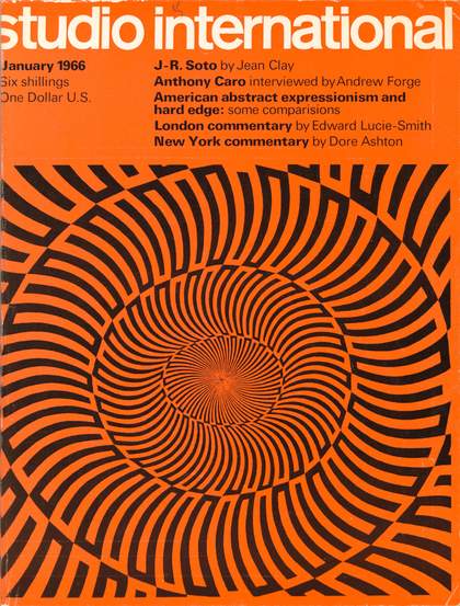 Cover of Studio International, January 1966