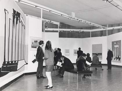 Installation view of the exhibition Roy Lichtenstein, Tate Gallery, London, 1968