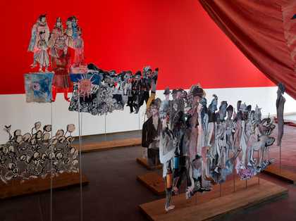 photo of Anna Boghiguian, Promenade dans l’inconscient 2016 (A Walk in the Unconscious 2016), detail. Photograph © Renato Ghiazza