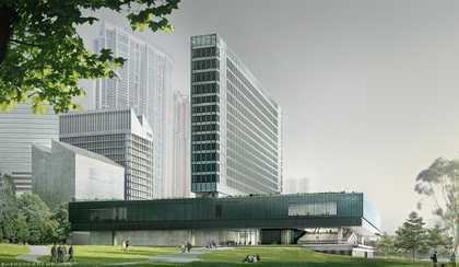 ​Park view, M+ Hong Kong, Herzog & de Meuron © Herzog & de Meuron