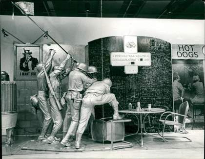 Installation view of Edwards Kienholz’s Portable War Memorial 1968 in the exhibition Pop Art, Hayward Gallery, London, 1969