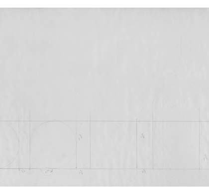 Second detail section of fig.5a, a long, narrow, horizontal piece of paper featuring hand-drawn lines and handwritten numbers and calculations.