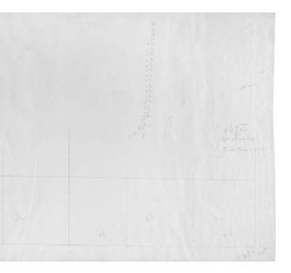 Sixth detail section of fig.5a, a long, narrow, horizontal piece of paper featuring hand-drawn lines and handwritten numbers and calculations.