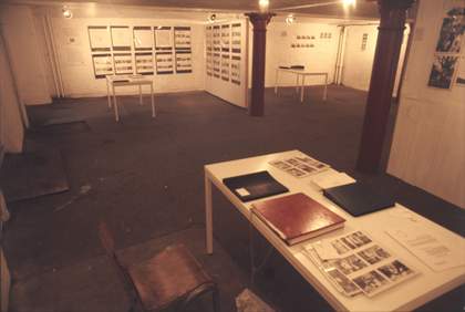 Installation view of c.7,500, Garage Gallery, London, 1974