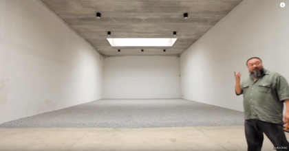 Artist Ai Weiwei with his installation Sunflower Seeds