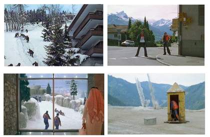 Film stills from Armin Linke video installation Alpi Film Project I