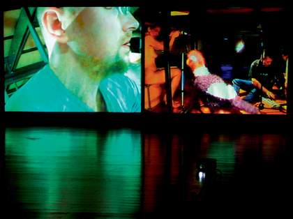 Baktruppen Homo Egg Egg as part of the Perfect Performance Festival, Kulturhuset, Stockholm 2003