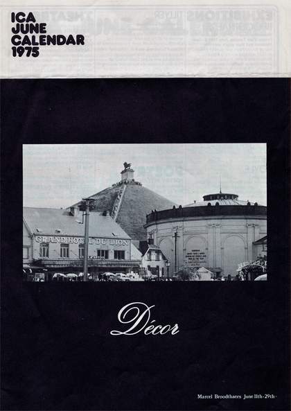 Bulletin of the ICA with a photograph of the monument at Waterloo, Belgium