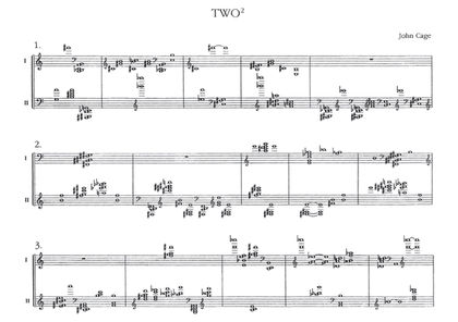 John Cage, score of Two 2 1989