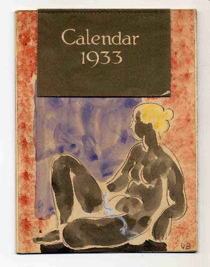 A Calendar designed by Vanessa Bell and sent to Helen Anrep and Roger Fry. © Bell Estate/Tate