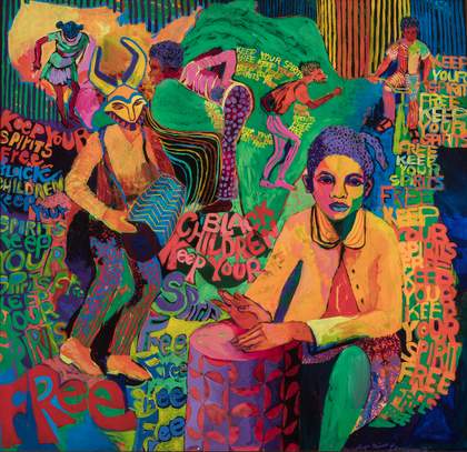 -	Carolyn Mims Lawrence Black Children Keep Your Spirits Free 1972 Collection & © Carolyn Mims Lawrence 