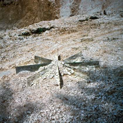 Robert Smithson Chalk Mirror Displacement 1969