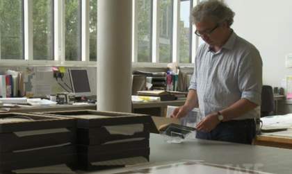 Chris Stephens, curator of The Vorticists: Manifesto for a Modern World, looks through one of Henri Gaudier-Brzeska’s sketchbooks
