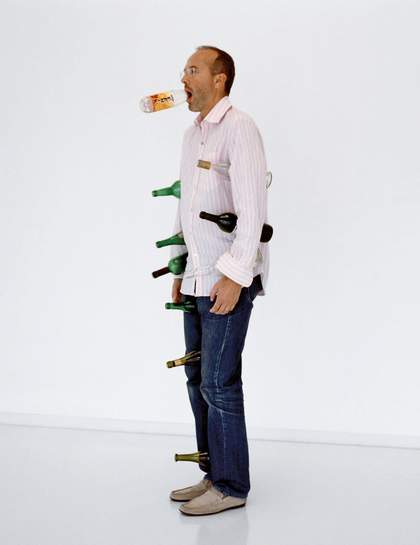 Erwin Wurm performing Nordic Sculpture 2002