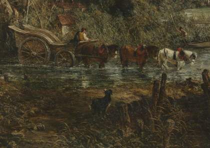 Detail from John Constable's Salisbury Cathedral from the Meadows 1831