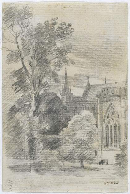 John Constable, Salisbury Cathedral: exterior from the south-east 1811