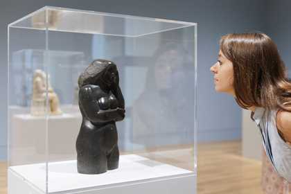 Installation shot of Barbara Hepworth: Sculpture for a Modern World at Tate Britain 