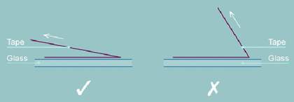 Correct removal of glass tape