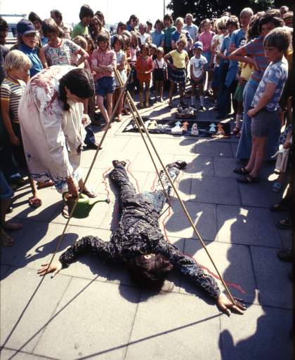 COUM action Omissions in Kiel, Germany, 1975