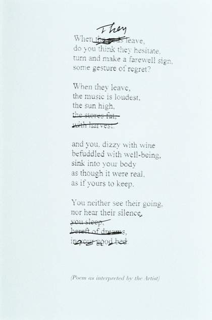 ‘Poem as interpreted by the artist’ [Cy Twombly, Coronation of Sesostris