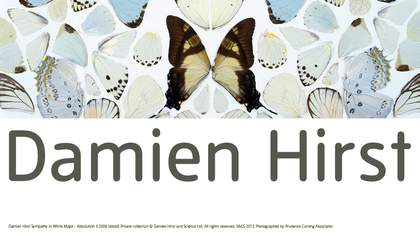 Damien Hirst exhibition banner