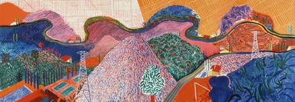 David Hockney Mullholland Drive The Road to the Studio 1980