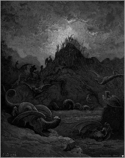 Gustav Doré All Life Dies Illustration for Paradise Lost 1866 