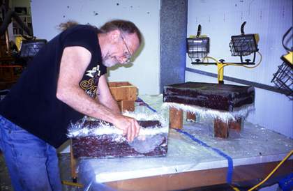 Doug Johns preparing Sans II mock-up
