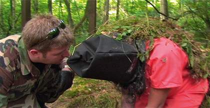 Video still from Coco Fusco’s Operation Atropos 2006