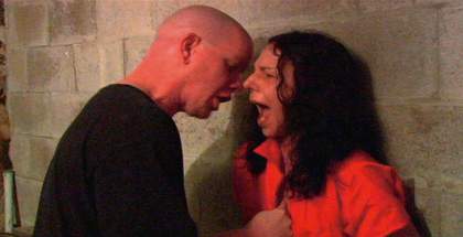 Video still from Coco Fusco’s Operation Atropos 2006