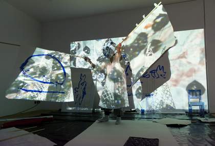 Joan Jonas , Draw Without Looking, 2013