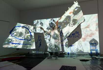 Joan Jonas , Draw Without Looking, 2013