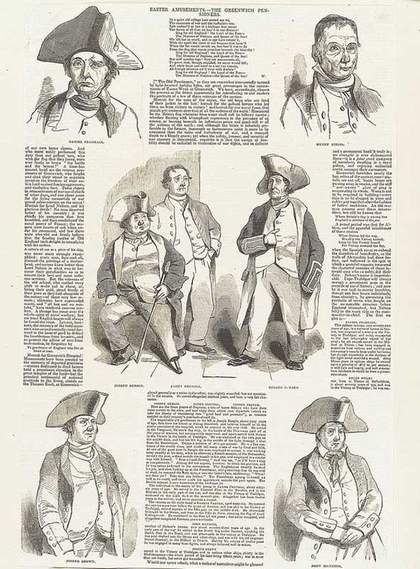 Easter Amusements – The Greenwich Pensioners from the Illustrated London News