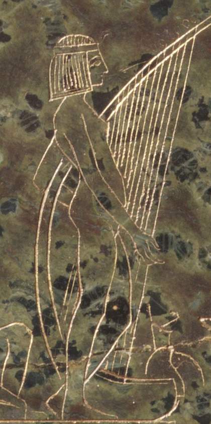 Edward Onslow Ford Applause 1893 (detail of harpist on plinth)