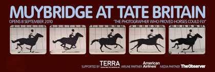 Eadweard Muybridge Tate Britain exhibition banner