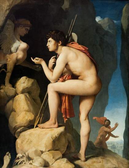Jean-Auguste Dominique Ingres, Oedipus and the Sphinx 1808