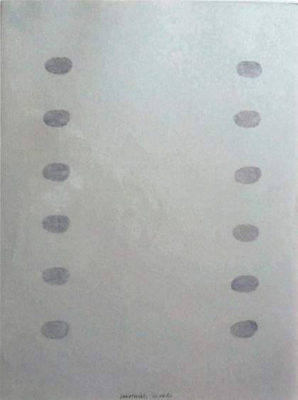 Fig.1 Henk Peeters, 12 vingerafdrukken 1962