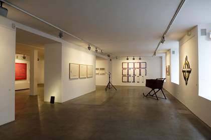 Installation shot of Bookmarks exhibition, Galéria 56, Budapest, 2013