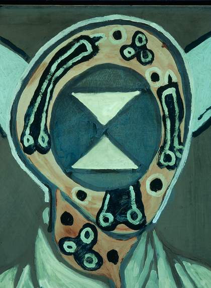 Detail of face under ultraviolet light