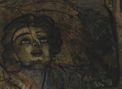 Detail of the face and background