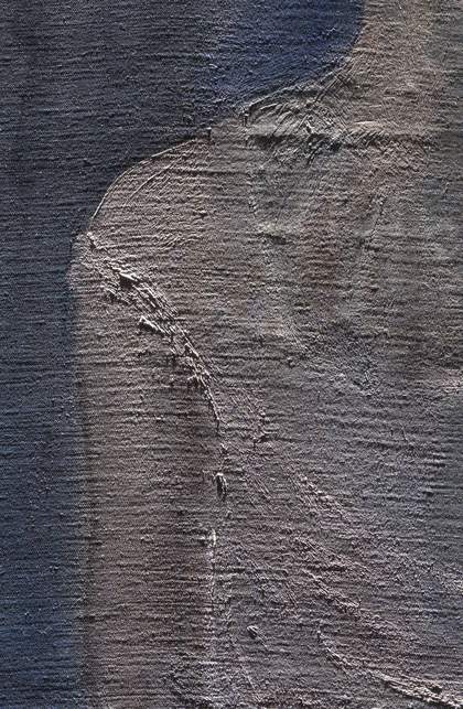 Detail of proper right shoulder of Girl in a Chemise c.1905 under raking light from top