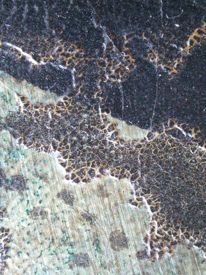 Detail of base of hand at right edge