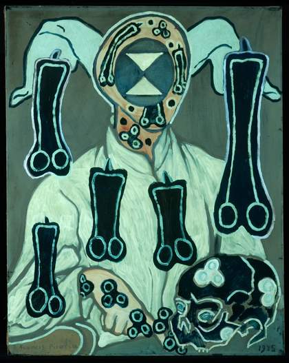 Portrait of a Doctor under ultraviolet light