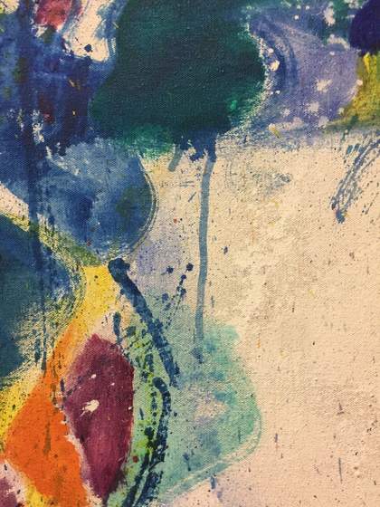 Fig.2 Sam Francis Around the Blues, detail © Sam Francis Foundation, California/ARS, NY and DACS, London 2019 Photo © Debra Burchett-Lere 2019