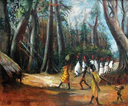 Fig.2 Ben Enwonwu, Ututu: Morning Meeting of Chiefs at Old Asaba c.1970